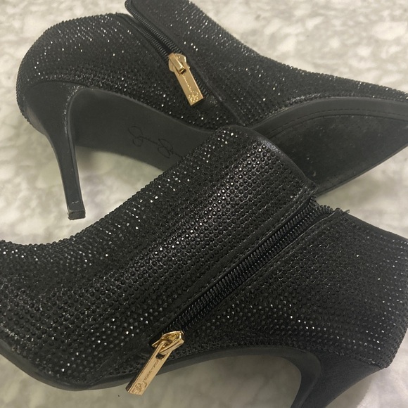 Jessica Simpson Black Heeled Boots - Picture 4 of 7